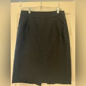 J. Crew cotton pencil skirt- black